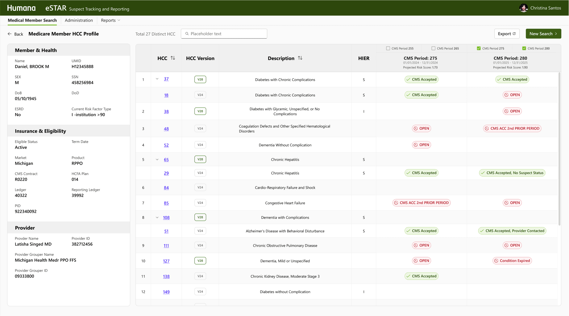 After: eSTAR member HCC profile detail