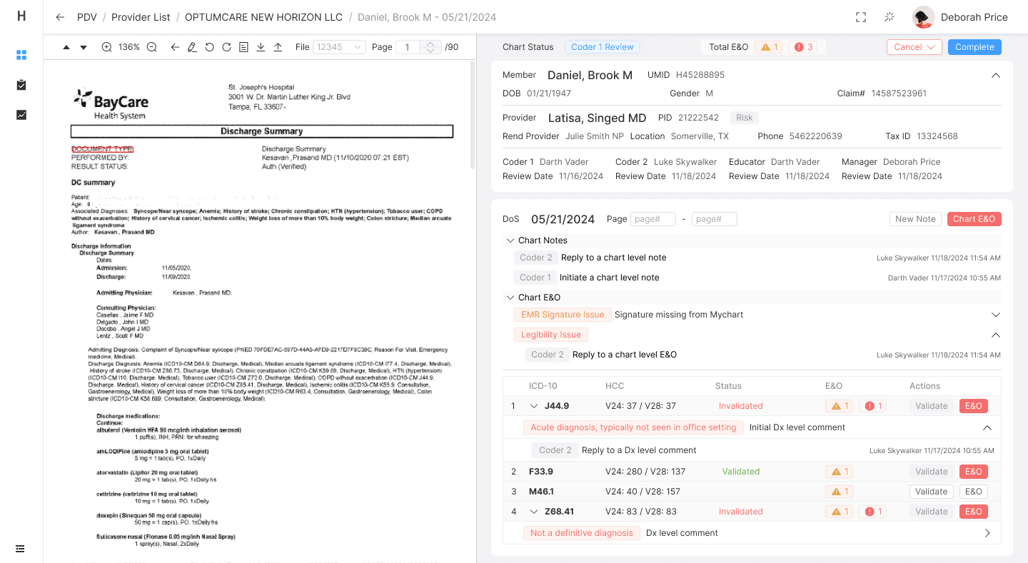 After: Medical records review